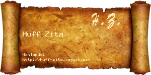 Huff Zita névjegykártya