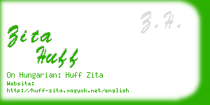 zita huff business card